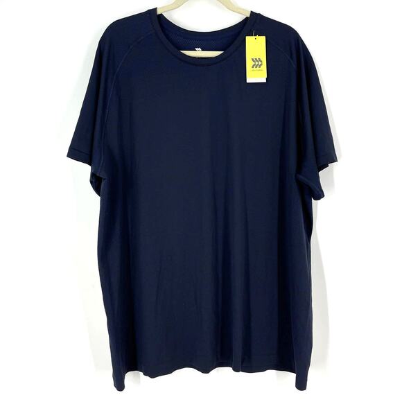 All In Motion Blue Black Seamless Workout T-Shirt Size XXL NWT - Picture 10 of 10